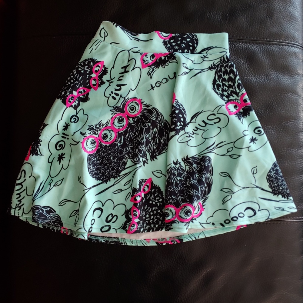 Mint Green Owl Skirt
